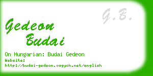 gedeon budai business card